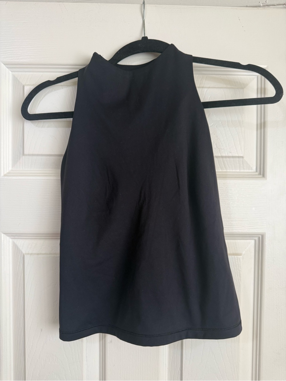 NIKE SKIMS High-Neck Black Seamless Sports Bra - Picture 3 of 6